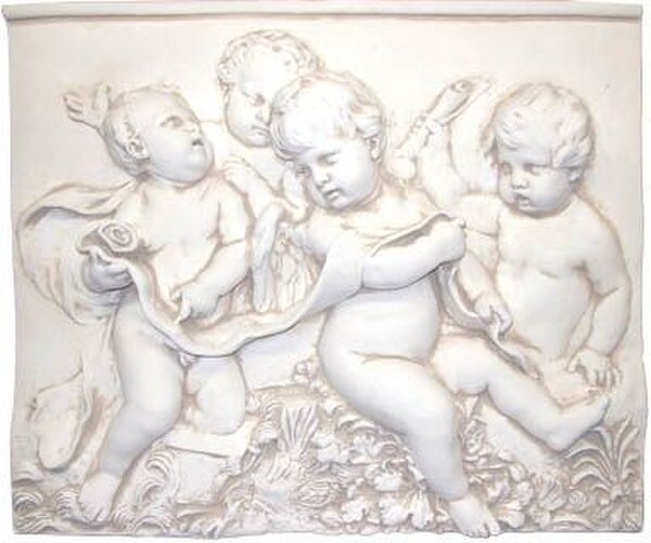 Grupo Putti Cherubs Large External Plaque